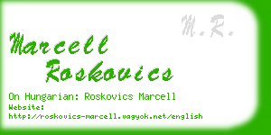 marcell roskovics business card